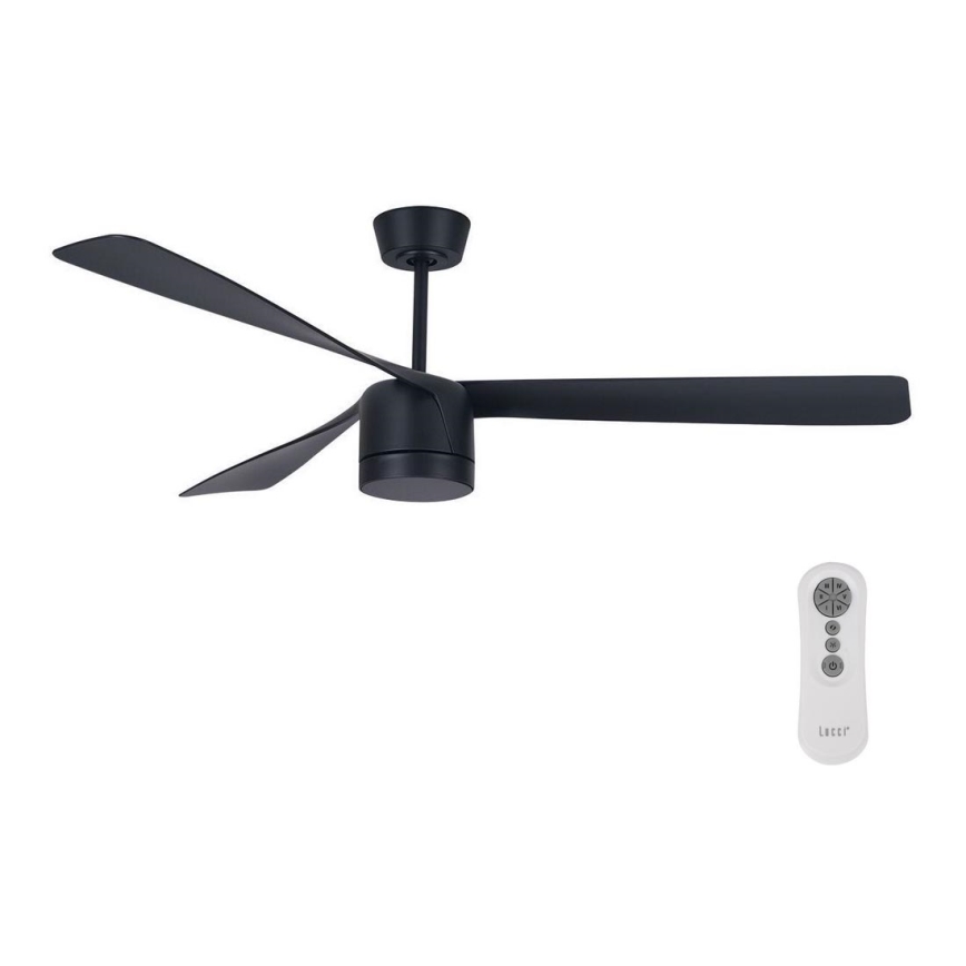 Lucci air 213281 - Ventoinha de teto PEREGRINE 1xGX53/12W/230V preto + controlo remoto