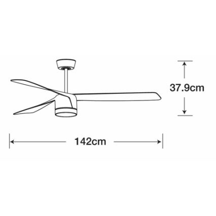 Lucci air 213281 - Ventoinha de teto PEREGRINE 1xGX53/12W/230V preto + controlo remoto