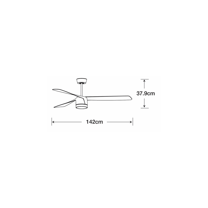 Lucci air 213281 - Ventoinha de teto PEREGRINE 1xGX53/12W/230V preto + controlo remoto