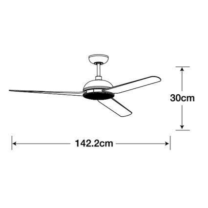 Lucci air 213301- Ventoinha de teto LED com regulação UNIONE 1xGX53/12W/230V castanho/cromado brilhante + comando