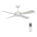 Lucci air 213302 - Ventoinha de teto LED com regulação SLIPSTREAM 1xGX53/12W/230V branca+ controlo remoto