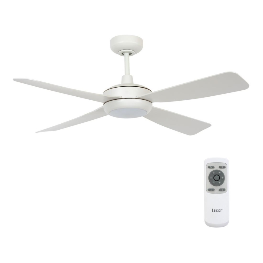 Lucci air 213302 - Ventoinha de teto LED com regulação SLIPSTREAM 1xGX53/12W/230V branca+ controlo remoto