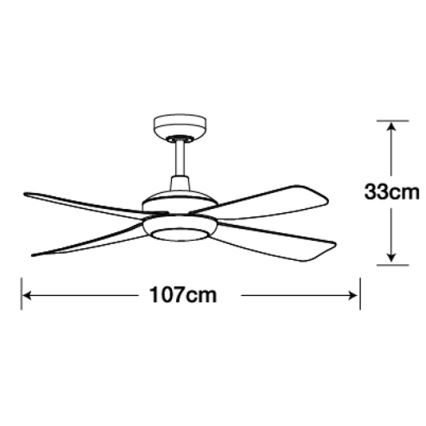 Lucci air 213302 - Ventoinha de teto LED com regulação SLIPSTREAM 1xGX53/12W/230V branca+ controlo remoto