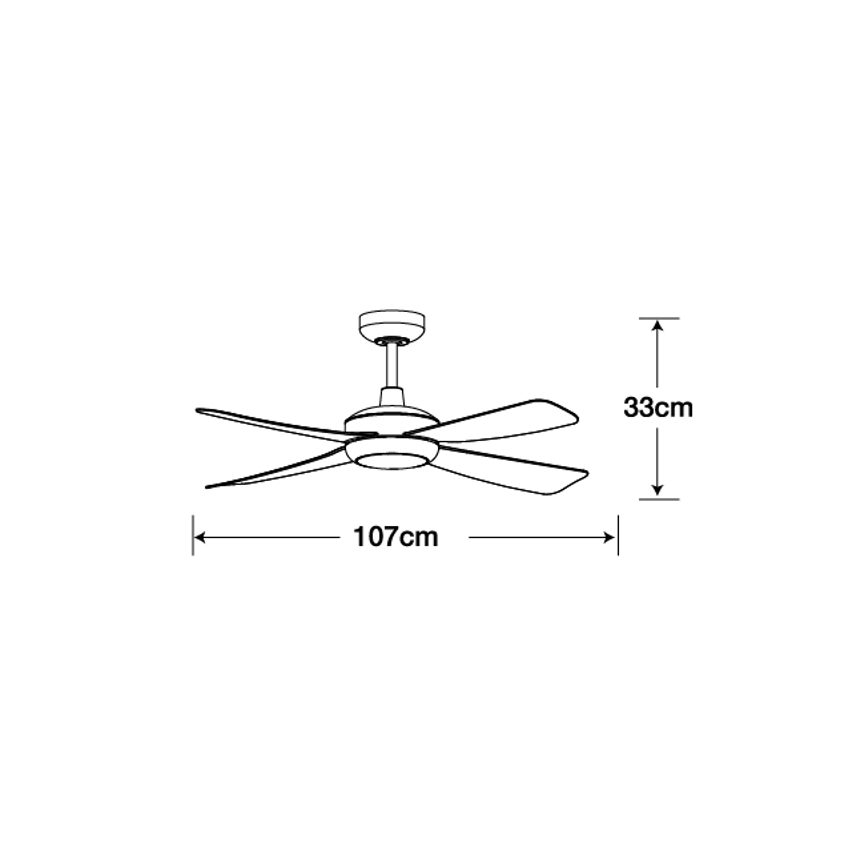 Lucci air 213302 - Ventoinha de teto LED com regulação SLIPSTREAM 1xGX53/12W/230V branca+ controlo remoto
