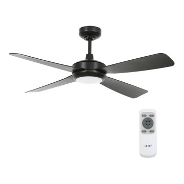 Lucci air 213303 - Ventoinha de teto LED com regulação SLIPSTREAM 1xGX53/12W/230V preta + controlo remoto