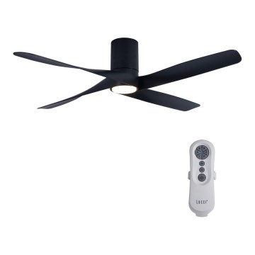 Lucci air 213351 - Ventoinha de teto LED com regulação RIVIERA 1xGX53/12W/230V preta + controlo remoto