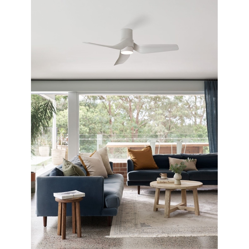 Lucci air 213353 - Ventoinha de teto LED com regulação NAUTICA 1xGX53/12W/230V branca + controlo remoto