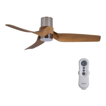 Lucci air 213355-Ventoinha de teto LED com regulação NAUTICA 1xGX53/12W/230V castanho/cromado brilhante + comando