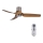 Lucci air 213355-Ventoinha de teto LED com regulação NAUTICA 1xGX53/12W/230V castanho/cromado brilhante + comando