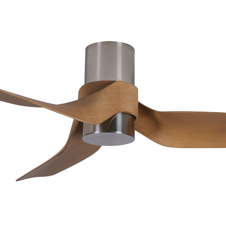 Lucci air 213355-Ventoinha de teto LED com regulação NAUTICA 1xGX53/12W/230V castanho/cromado brilhante + comando