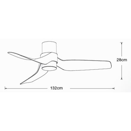 Lucci air 213355-Ventoinha de teto LED com regulação NAUTICA 1xGX53/12W/230V castanho/cromado brilhante + comando