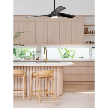 Lucci air 213358 - Ventoinha de teto LED com regulação LINE 1xGX53/12W/230V preta + controlo remoto