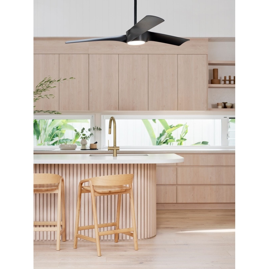 Lucci air 213358 - Ventoinha de teto LED com regulação LINE 1xGX53/12W/230V preta + controlo remoto