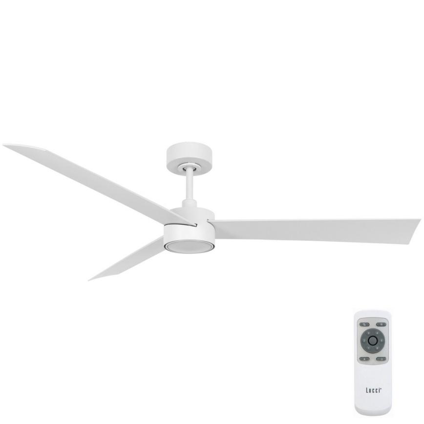 Lucci air 21610349- Ventoinha de teto LED com regulação CLIMATE 1xGX53/12W/230V branco + comando