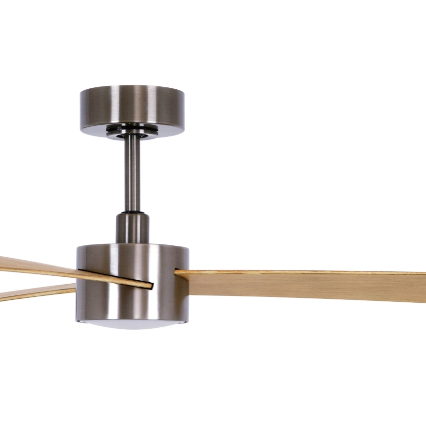 Lucci air 21610449 - Ventoinha de teto LED com regulação CLIMATE 1xGX53/12W/230V castanho/cromado brilhante + comando