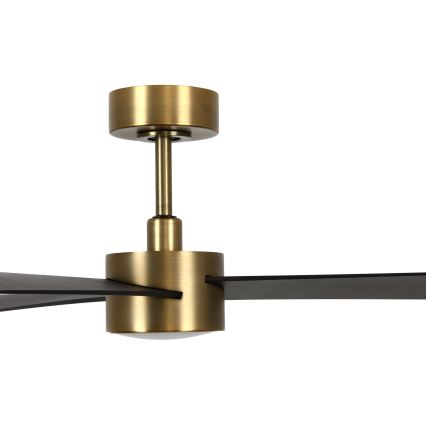 Lucci air 21610549- Ventoinha de teto LED com regulação CLIMATE 1xGX53/12W/230V wenge/dourada + comando
