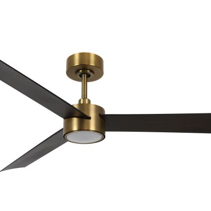 Lucci air 21610549- Ventoinha de teto LED com regulação CLIMATE 1xGX53/12W/230V wenge/dourada + comando