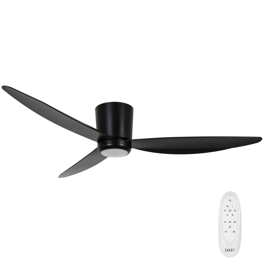 Lucci air 21610749 - Ventoinha de teto LED com regulação ARRAY 1xGX53/12W/230V preto + comando
