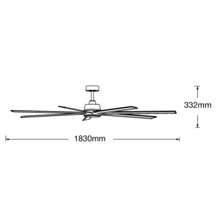Lucci air 21610949 - Ventoinha de teto ATLANTA 1xGX53/12W/230V preto + comando