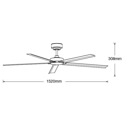 Lucci air 21616049 - Ventoinha de teto MONZA IP55 branco + comando