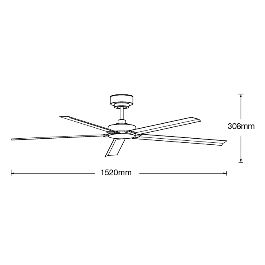 Lucci air 21616149 - Ventoinha de teto MONZA IP55 preto + comando