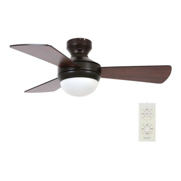 Lucci Air 512311 - Ventoinha de teto AIRLIE HUGGER 2xE27/15W/230V madeira/castanho + comando