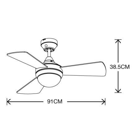Lucci Air 512311 - Ventoinha de teto AIRLIE HUGGER 2xE27/15W/230V madeira/castanho + comando