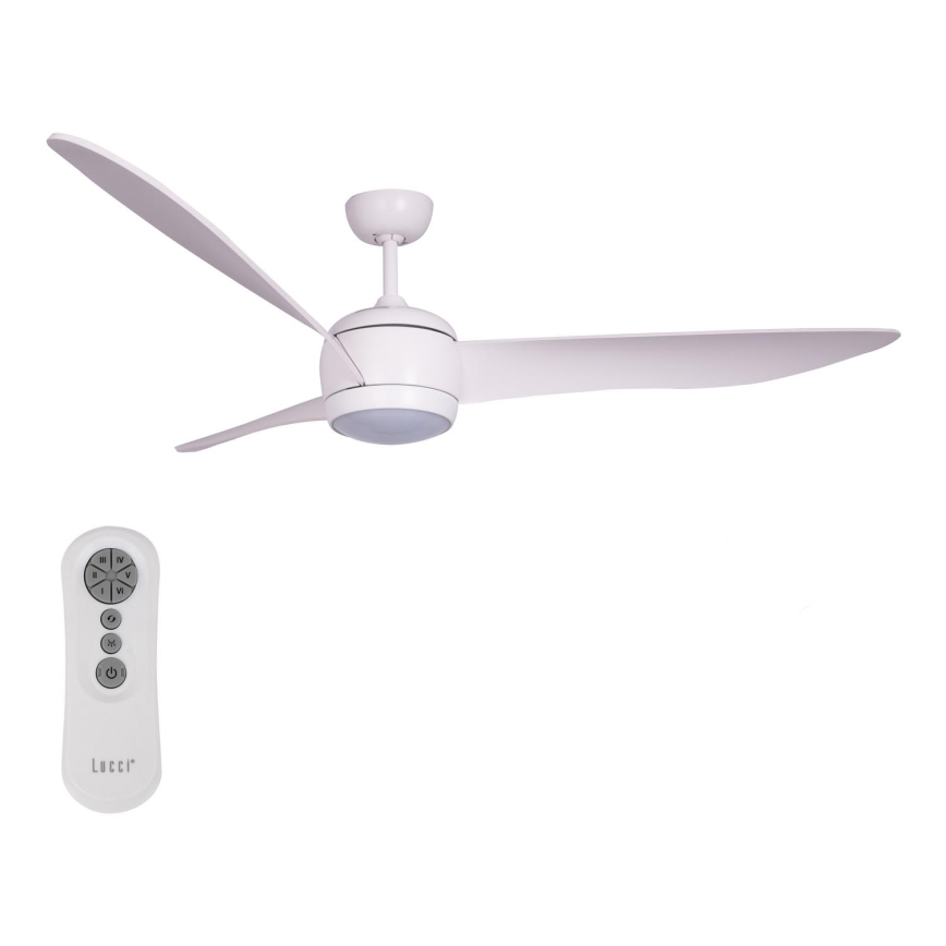 Lucci air 512911 - Ventoinha de teto LED AIRFUSION NORDIC LED/20W/230V madeira/branco + comando