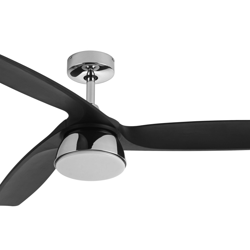 Lucci air 513072 - Ventoinha de teto LED com regulação BRONX LED/18W/230V 3000/4000/6000K preto/cromado brilhante + comando