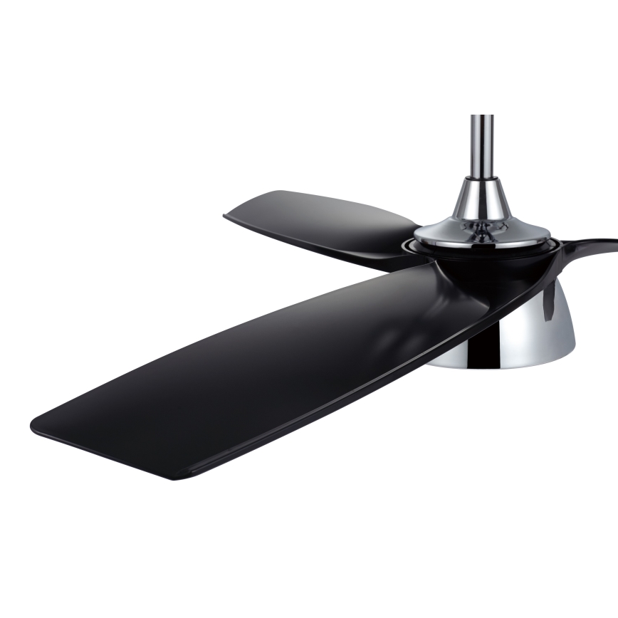 Lucci air 513072 - Ventoinha de teto LED com regulação BRONX LED/18W/230V 3000/4000/6000K preto/cromado brilhante + comando