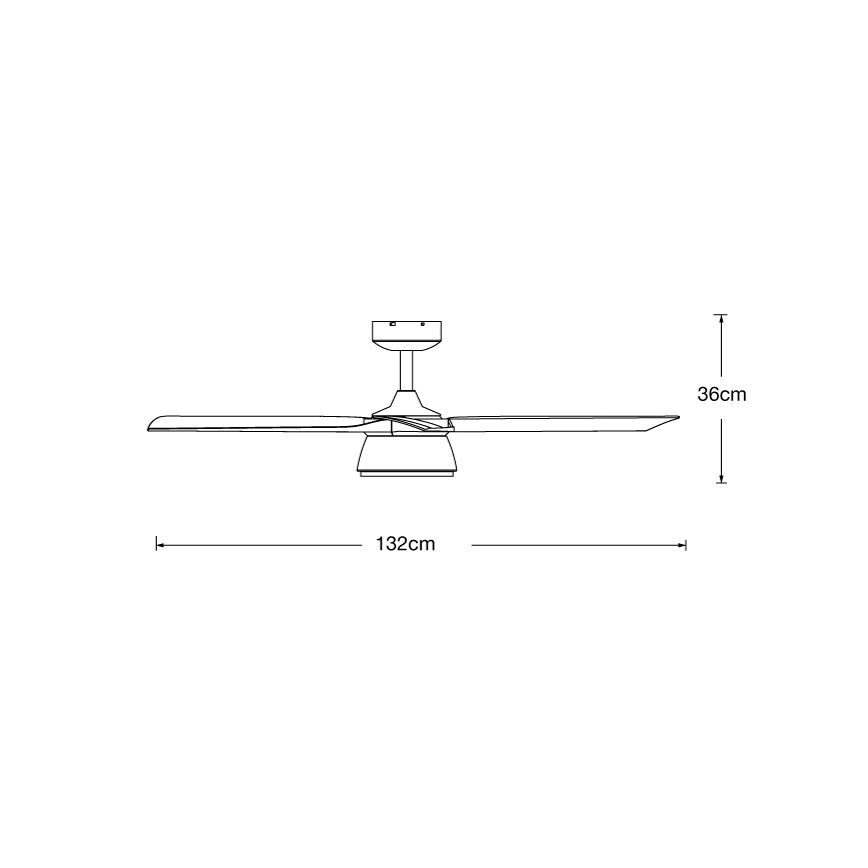 Lucci air 513072 - Ventoinha de teto LED com regulação BRONX LED/18W/230V 3000/4000/6000K preto/cromado brilhante + comando
