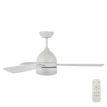 Lucci air 513075 - Ventoinha de teto LED VECTOR LED/25W/230V 3000/4200/6500K branco + comando