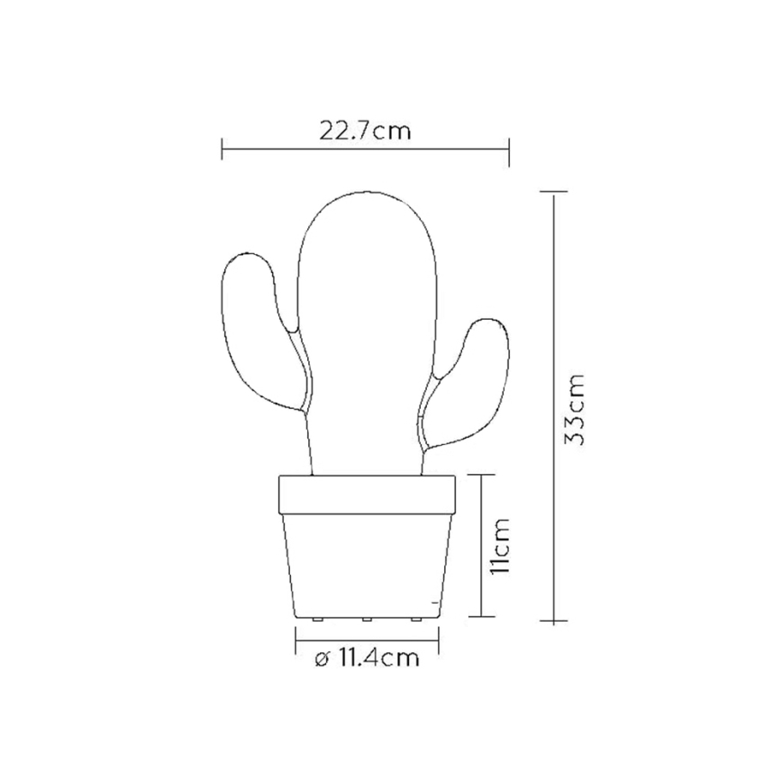 Lucide 13813/02/31 - Candeeiro de mesa exterior fosco LED CACTUS LED/2W/5V IP44
