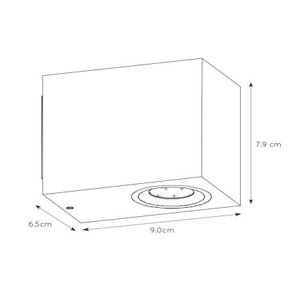 Lucide 22860/05/31 - Iluminação de parede LED exterior com regulação ZORA 1xGU10/5W/230V IP44