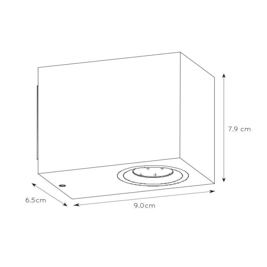 Lucide 22860/05/31 - Iluminação de parede LED exterior com regulação ZORA 1xGU10/5W/230V IP44