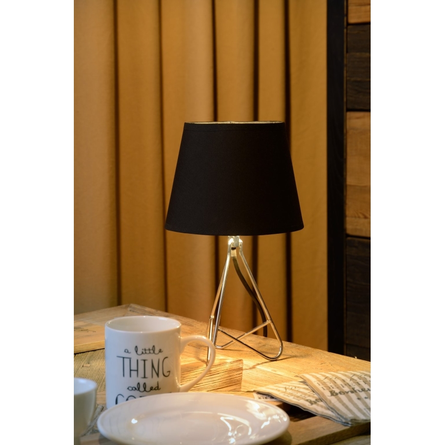 Lucide 47500/81/11 - Candeeiro de mesa GITTA 1xE14/40W/230V preto