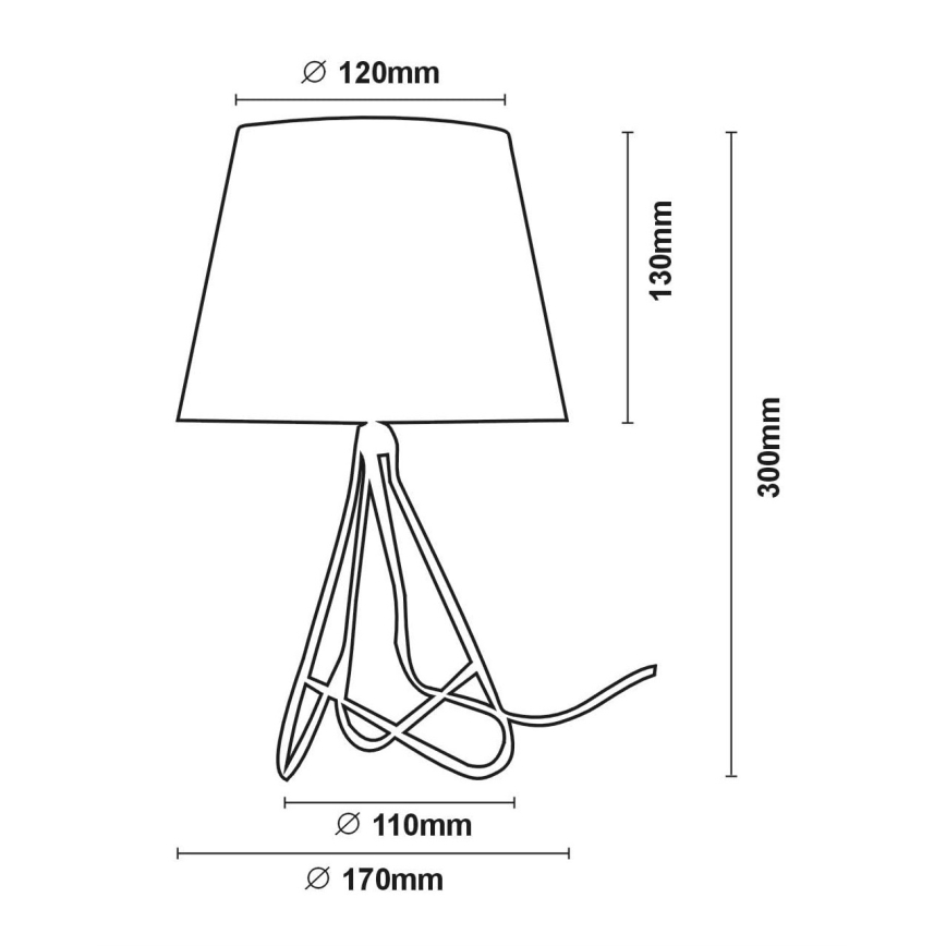 Lucide 47500/81/11 - Candeeiro de mesa GITTA 1xE14/40W/230V preto