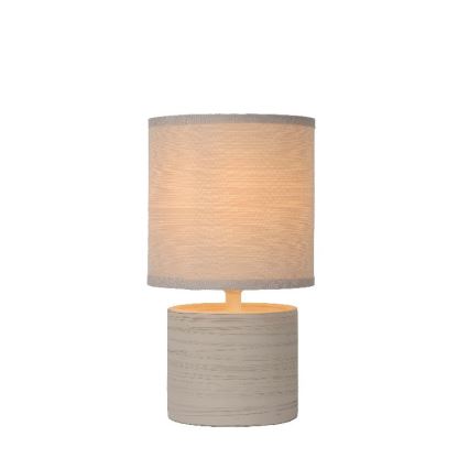 Lucide 47502/81/38 - Candeeiro de mesa GREASBY 1xE14/40W/230V creme
