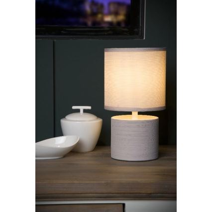 Lucide 47502/81/38 - Candeeiro de mesa GREASBY 1xE14/40W/230V creme