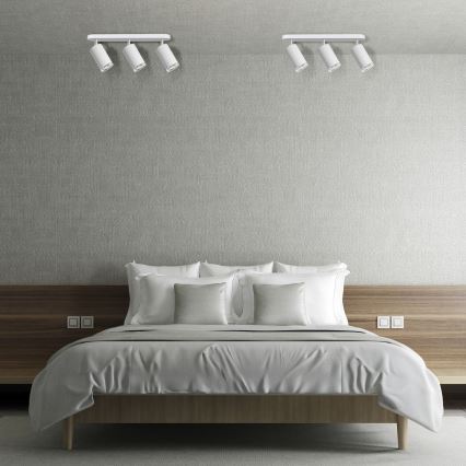 Luminária de banheiro dimmerável LED RGBW TURYN 3xGU10/6,5W/230V 2700-6500K Wi-Fi IP44 na cor branca