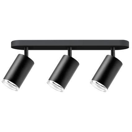 Luminária de banheiro dimmerável LED RGBW TURYN 3xGU10/6,5W/230V 2700-6500K Wi-Fi IP44 na cor preta