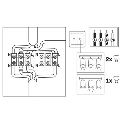 Luminária de banheiro dimmerável LED RGBW TURYN 3xGU10/6,5W/230V 2700-6500K Wi-Fi IP44 na cor preta
