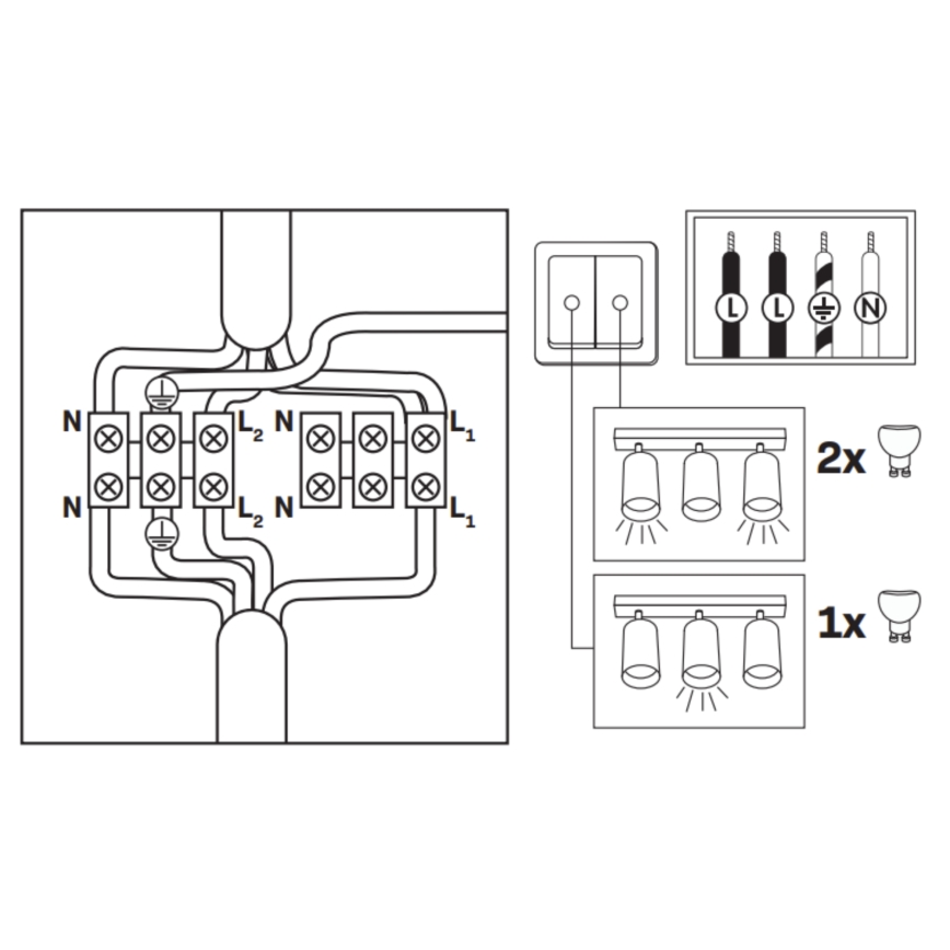 Luminária de banheiro dimmerável LED RGBW TURYN 3xGU10/6,5W/230V 2700-6500K Wi-Fi IP44 na cor preta