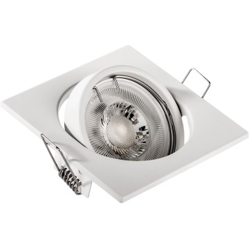Luminária de embutir 1xGU10/MR16/10W/230V 9x9 cm branca