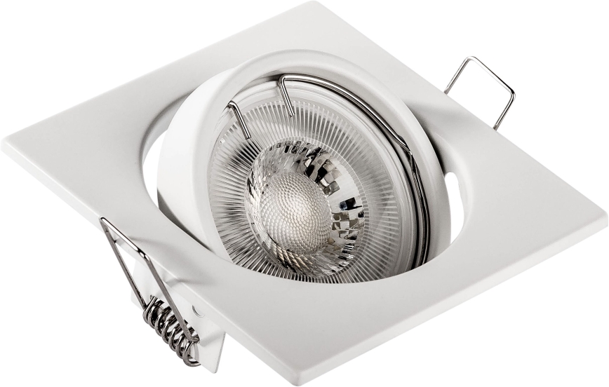 Luminária de embutir 1xGU10/MR16/10W/230V 9x9 cm branca