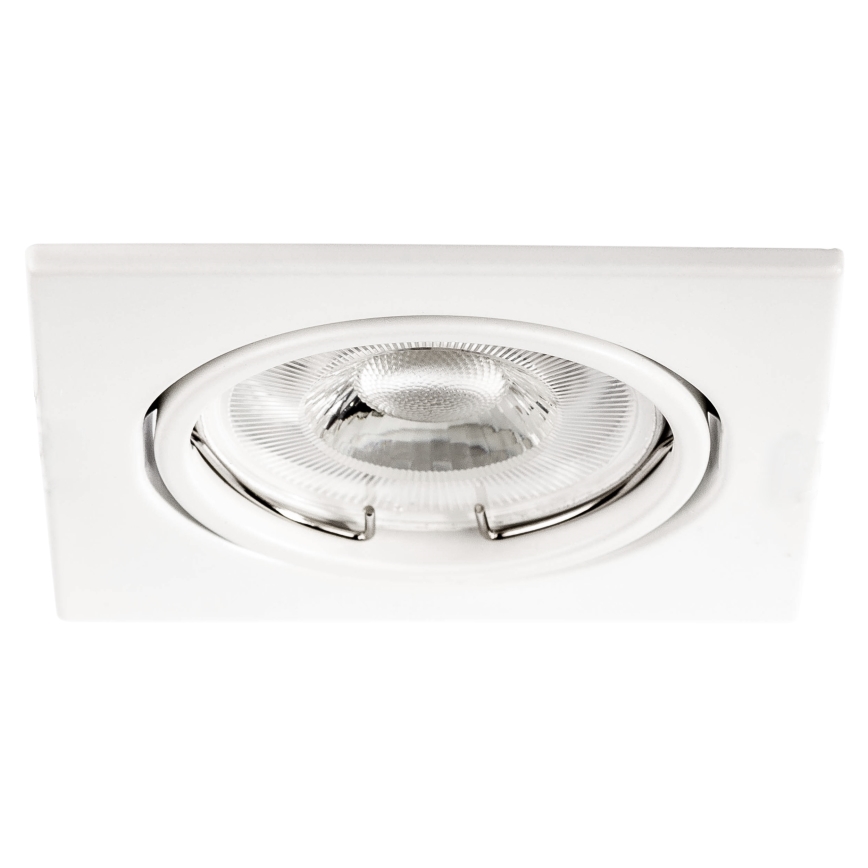 Luminária de embutir 1xGU10/MR16/10W/230V 9x9 cm branca