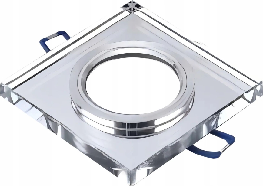 Luminária de embutir 1xGU10/MR16/10W/230V 9x9 cm cromado brilhante