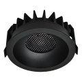 Luminária de embutir LED/18W/230V 3000/4000/6400K Ø 10,6 cm preta