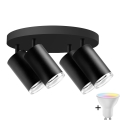 Luminária de embutir LED RGBW dimmável TURYN 4xGU10/6,5W/230V 2700-6500K Wi-Fi IP44 preta