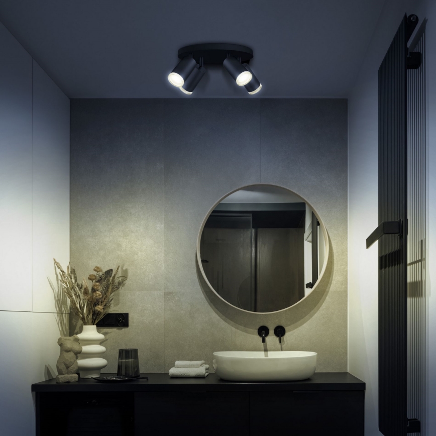 Luminária de embutir LED RGBW dimmável TURYN 4xGU10/6,5W/230V 2700-6500K Wi-Fi IP44 preta